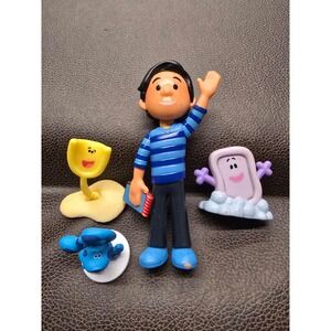 Blues Clues and You Figure Set Josh Blue Slippery Soap Shovel 4 Piece Lot